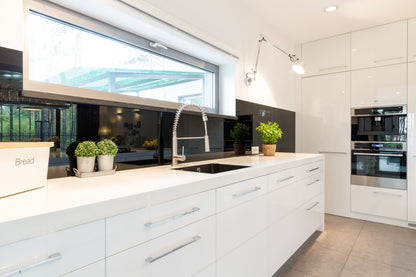 Colored Glass Kitchen Splashbacks | Custom Colours | Deglasint.