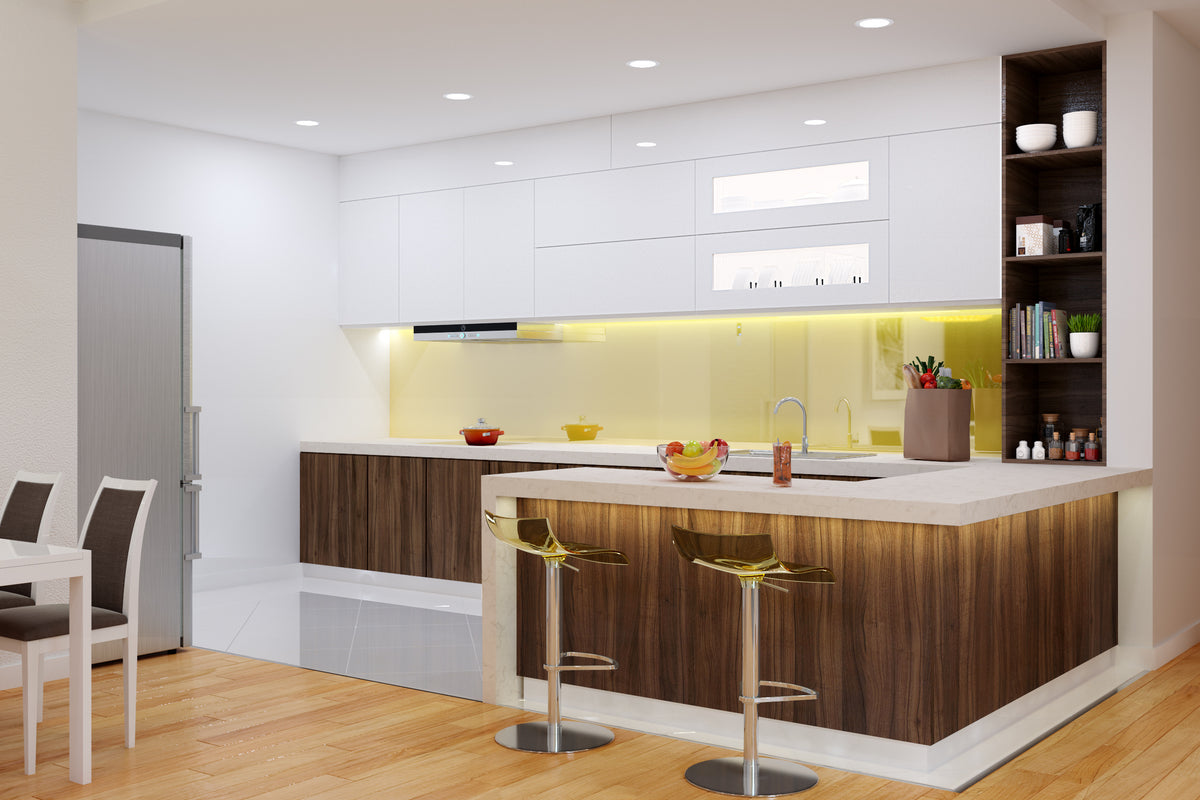 Colored Glass Kitchen Splashbacks | Custom Colours | Deglasint.