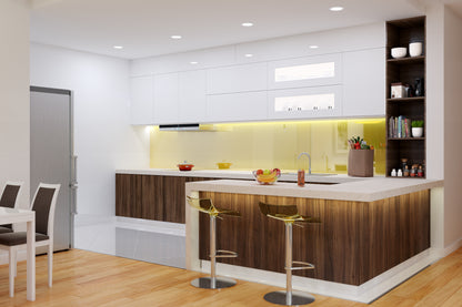 Colored Glass Kitchen Splashbacks | Custom Colours | Deglasint.
