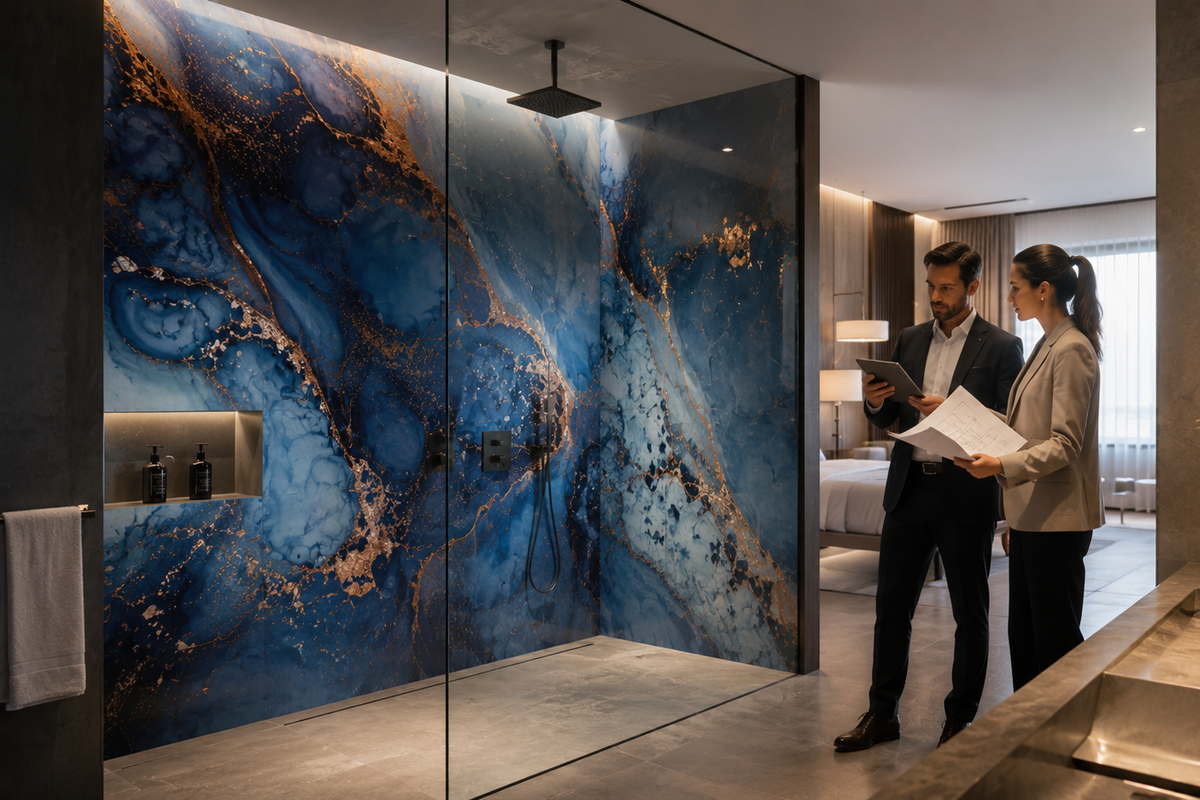 Bathroom Glass Wall Panels | Custom Made | DEGLASINT