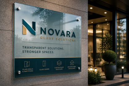 Custom Glass Signage & Branding | DEGLASINT