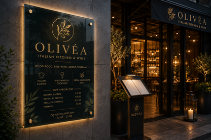 Custom Glass Signage & Branding | DEGLASINT