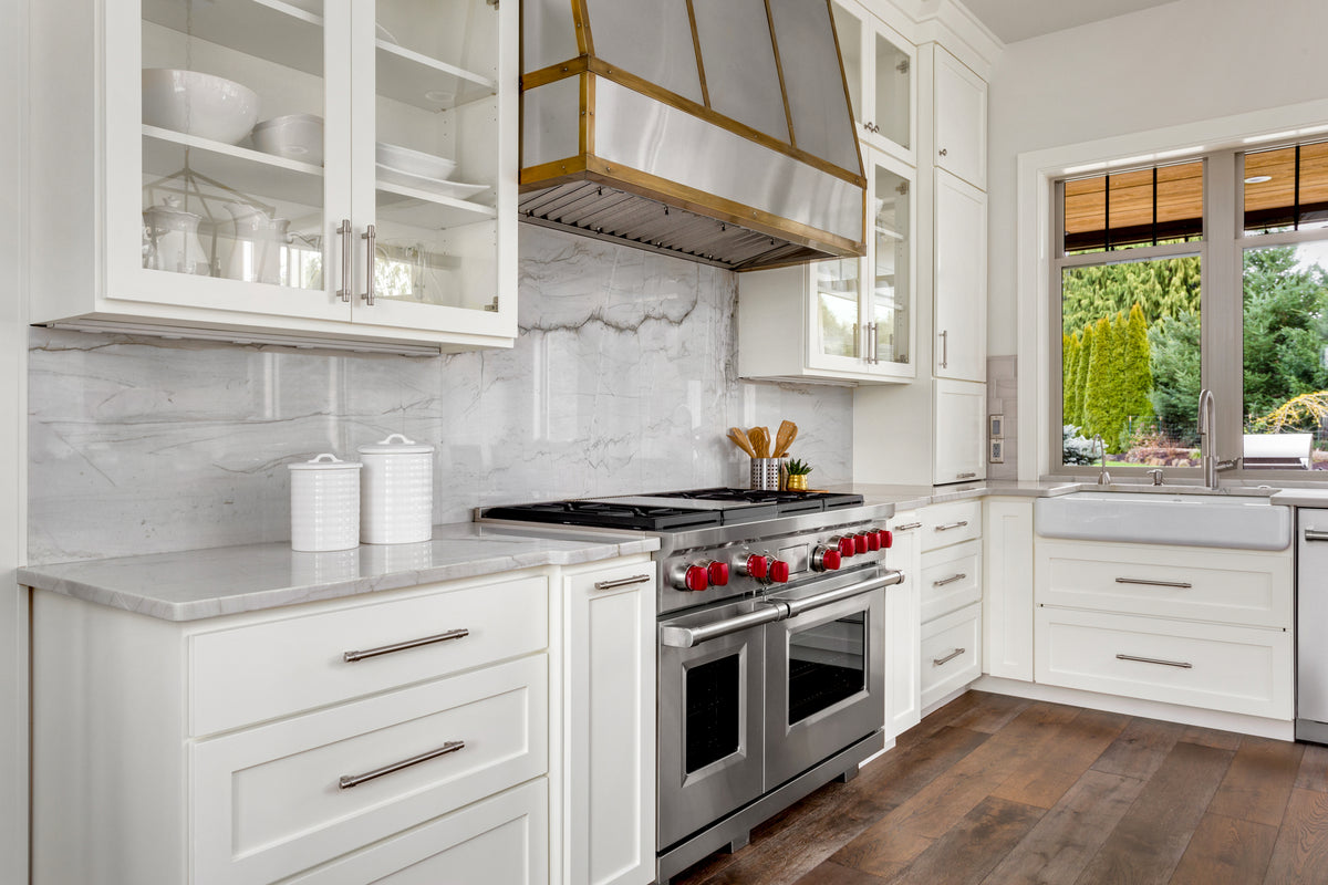 Marble Glass Kitchen Splashbacks | Custom Made | Deglasint
