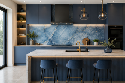 Marble Glass Kitchen Splashbacks | Custom Made | Deglasint