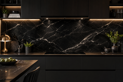 Marble Glass Kitchen Splashbacks | Custom Made | Deglasint