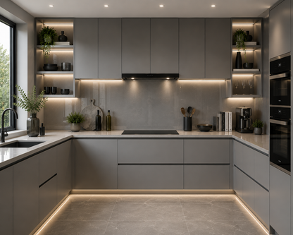 Colored Glass Kitchen Splashbacks | Custom Colours | Deglasint.