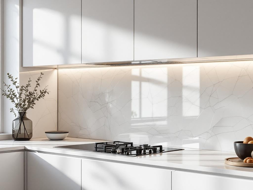 Marble Glass Kitchen Splashbacks | Custom Made | Deglasint