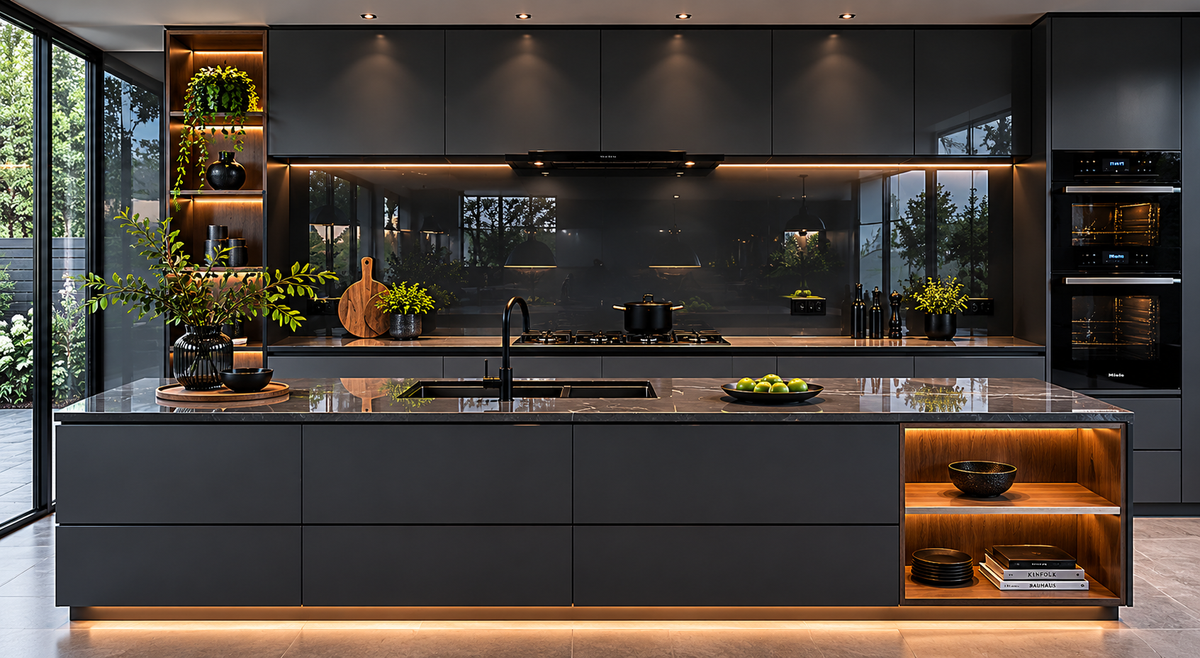 Colored Glass Kitchen Splashbacks | Custom Colours | Deglasint.