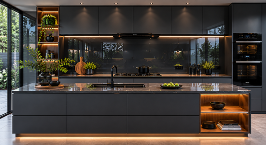 Colored Glass Kitchen Splashbacks | Custom Colours | Deglasint.